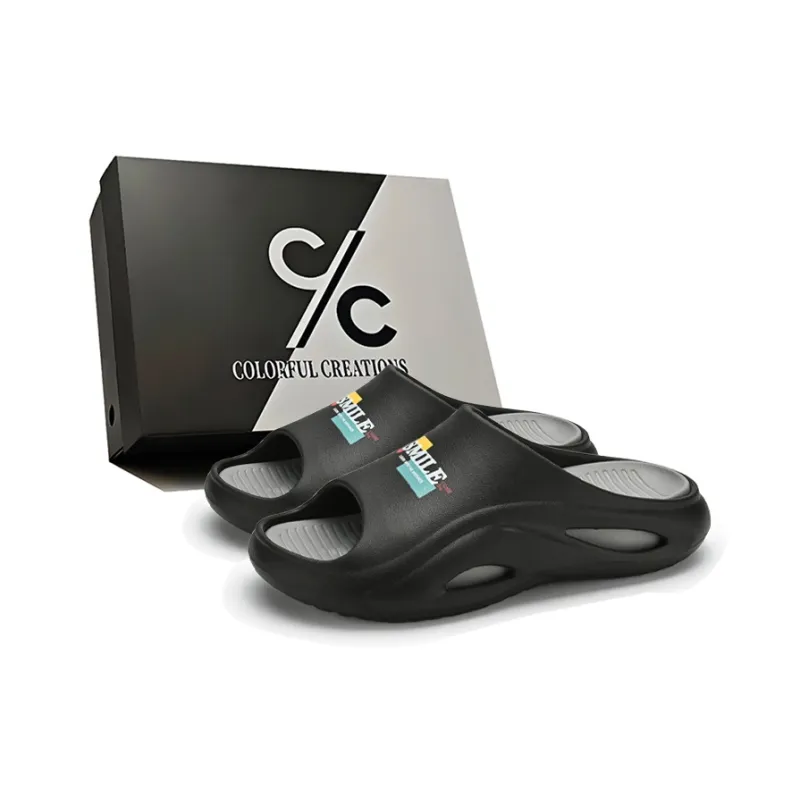 Colorful Creations EVA Slip Resistant Abrasion Resistant Quiet Slide Slippers Men's-0