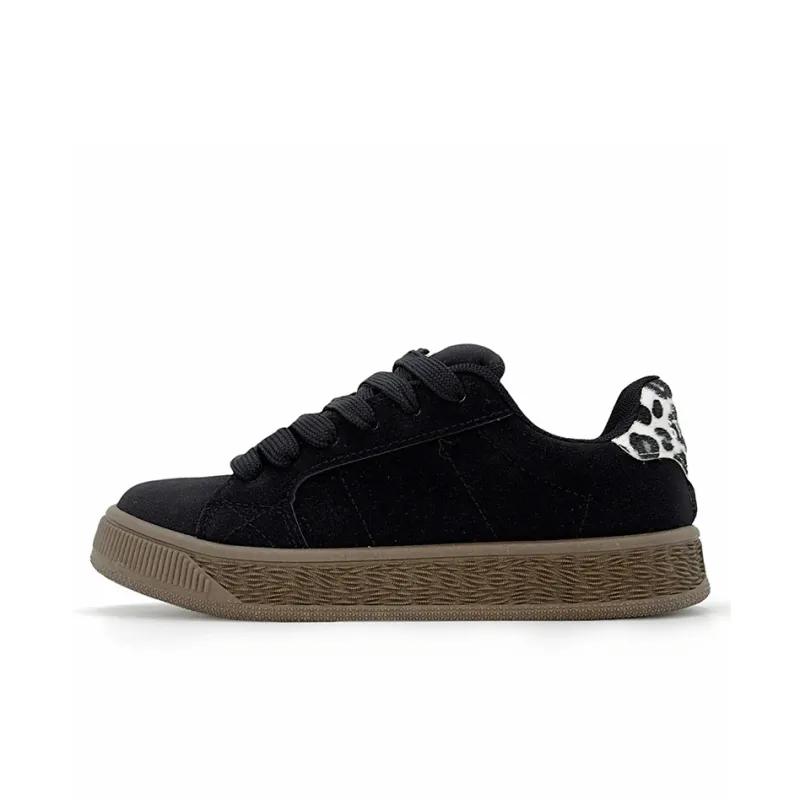 Babak Low Top Skateboard Shoes Women's Pink Leopard Print-23