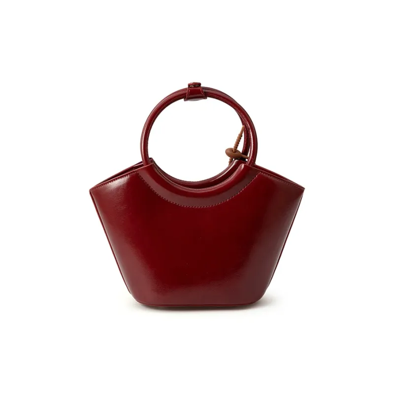 Vigno Synthetic Leather One Shoulder Handbag Women's White/Red/Sambal Color/Black-16