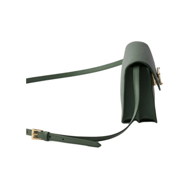 PRADA Saffiano Calfskin Shoulder Bag Mini Women's Sage Green-2