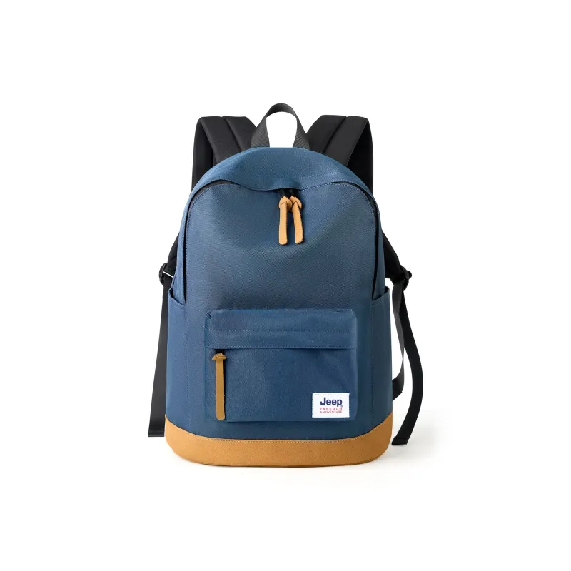 Jeep Oxford Backpack Laptop Bag Unisex Navy Blue/Gray/Jasper-0