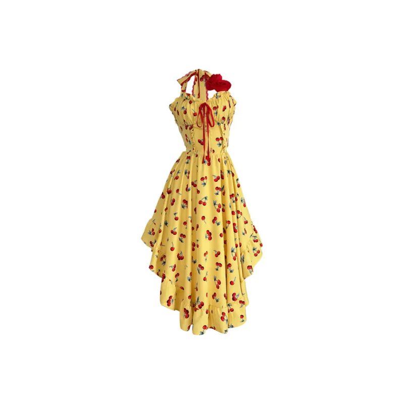 XUANSHU Slip Dress Women's Yellow-1