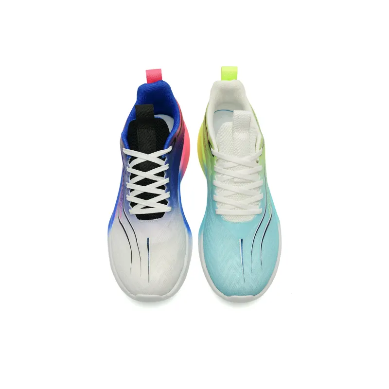 7 SEVFUN Running Shoes Unisex Low Top White/Pink/Green-9