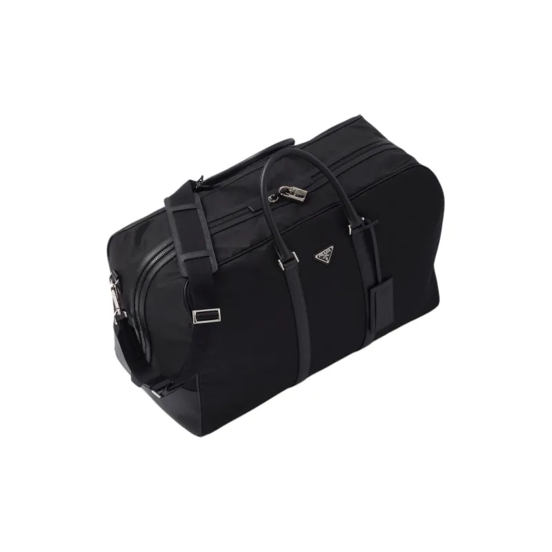 PRADA Re Nylon Recycled Polyamide Handbag, Shoulder Bag, Travel Bag Men's Black-1