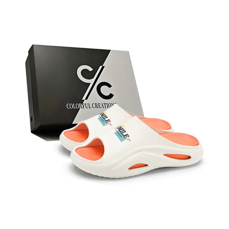 Colorful Creations EVA Slip Resistant Abrasion Resistant Quiet Slide Slippers Men's-12