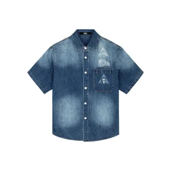 KARL LAGERFELD SS25 Shirt Men's Pink Blue