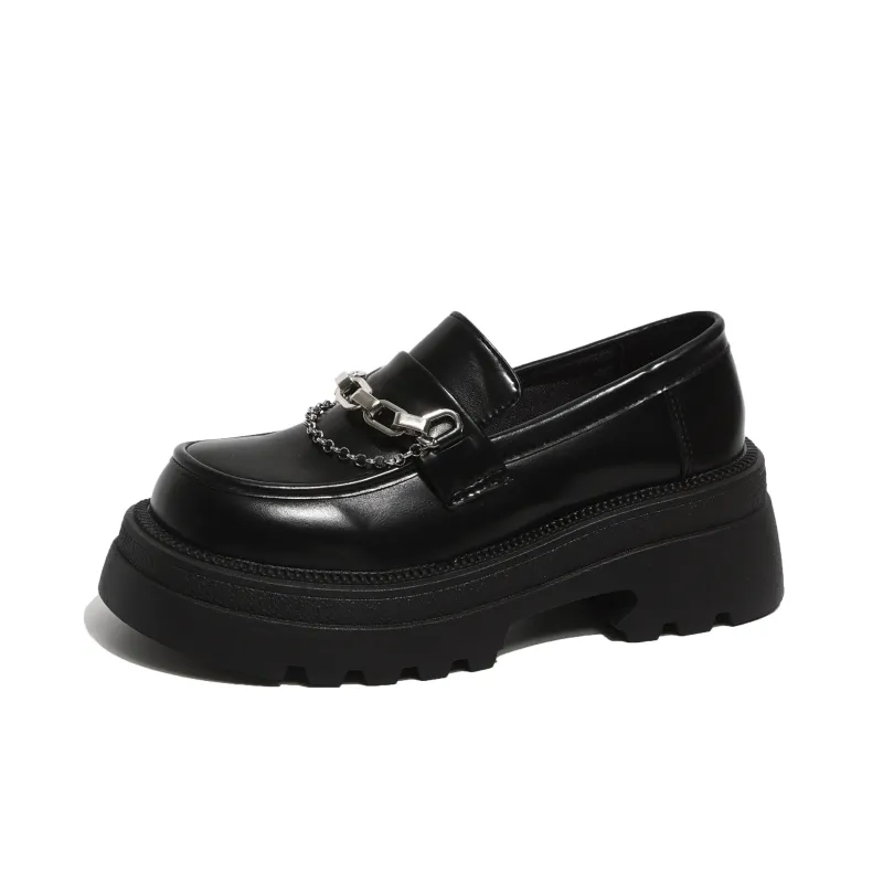 Be Good Horsebit, Chain, Luxury Preppy Style Petite Loafers 6cm Women's Gift Box Set-15