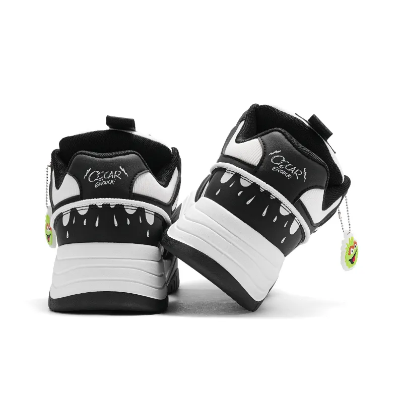 SESAME STREET Height Increasing Balance Impact Resistance Lightweight Breathable Slip Resistant Skateboard Shoes Unisex-26