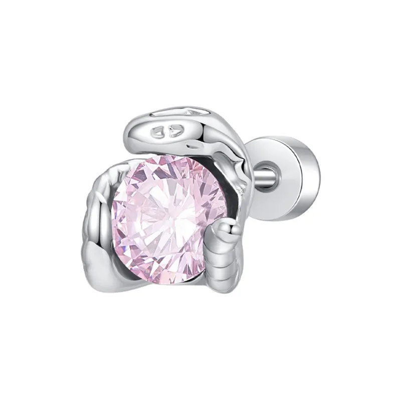 Lady Go Titanium Steel Stud Earrings Unisex-3
