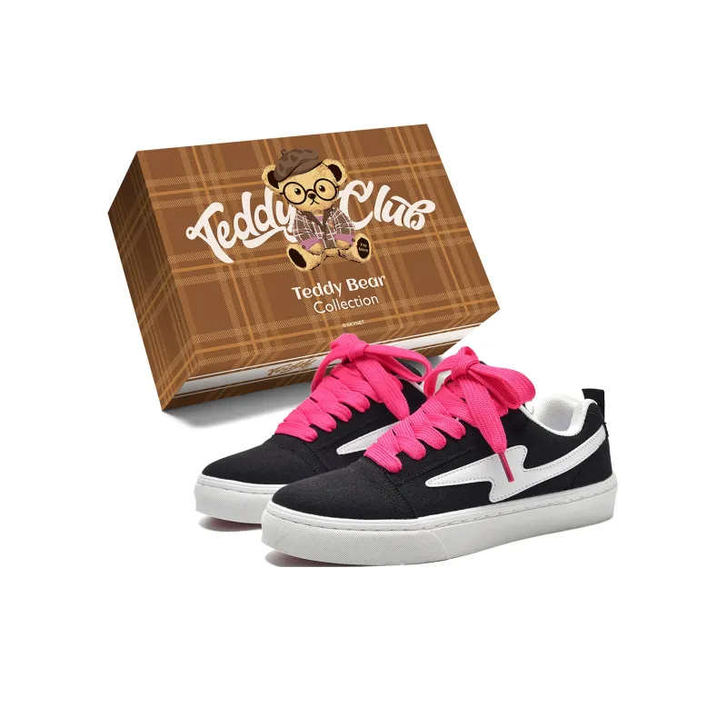 Teddy Bear Collection Slip Resistant Shock Absorbers With Abrasion Resistant Properties Low Top Skateboard Shoes Unisex-23