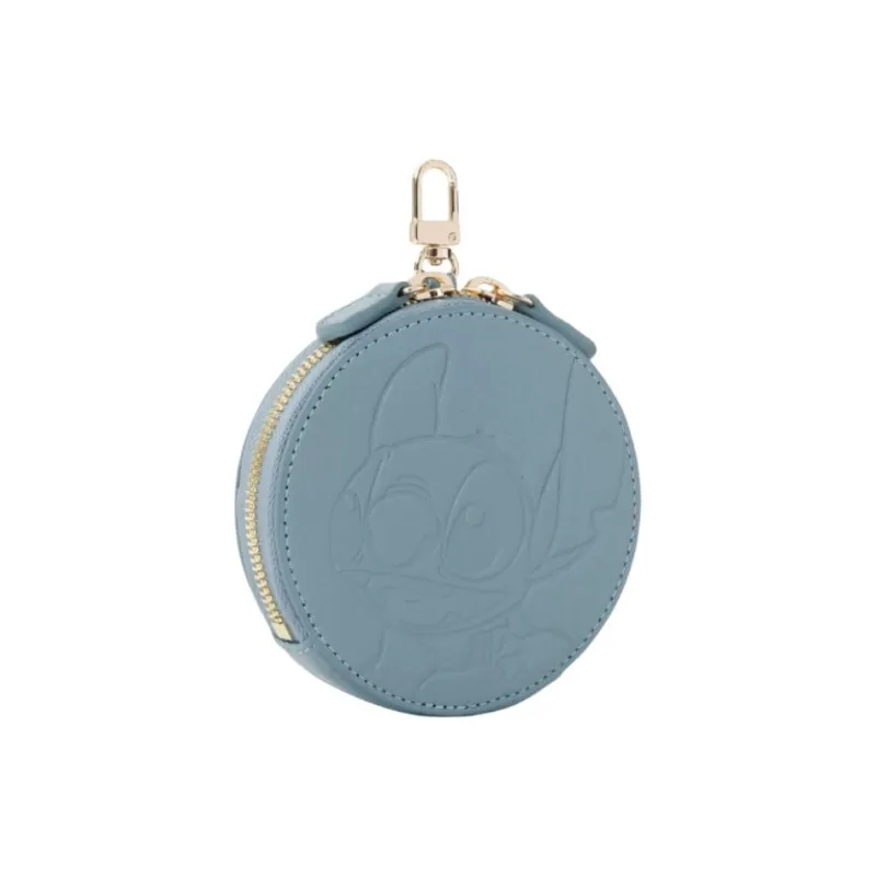 Disney Cow Leather Coin Purse Women's Blue-0