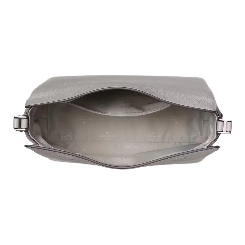 Kate Spade Dumpling Litchi Grain Cow Leather Shoulder Bag Tubas Women's Mountain Gray-2