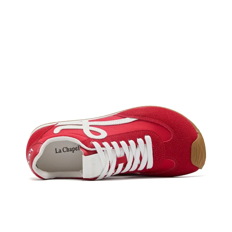 La Chapelle Abrasion Resistant Low Top Casual Shoes Women's Red-3