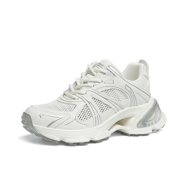 RED DRAGONFLY Height Increasing Abrasion Resistant Slip Resistant Low Top Chunky Sneakers Women's-1