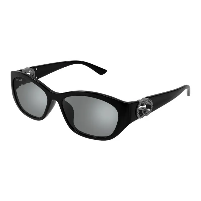 GUCCI Injection Molded Oval Sunglasses Unisex Black-0