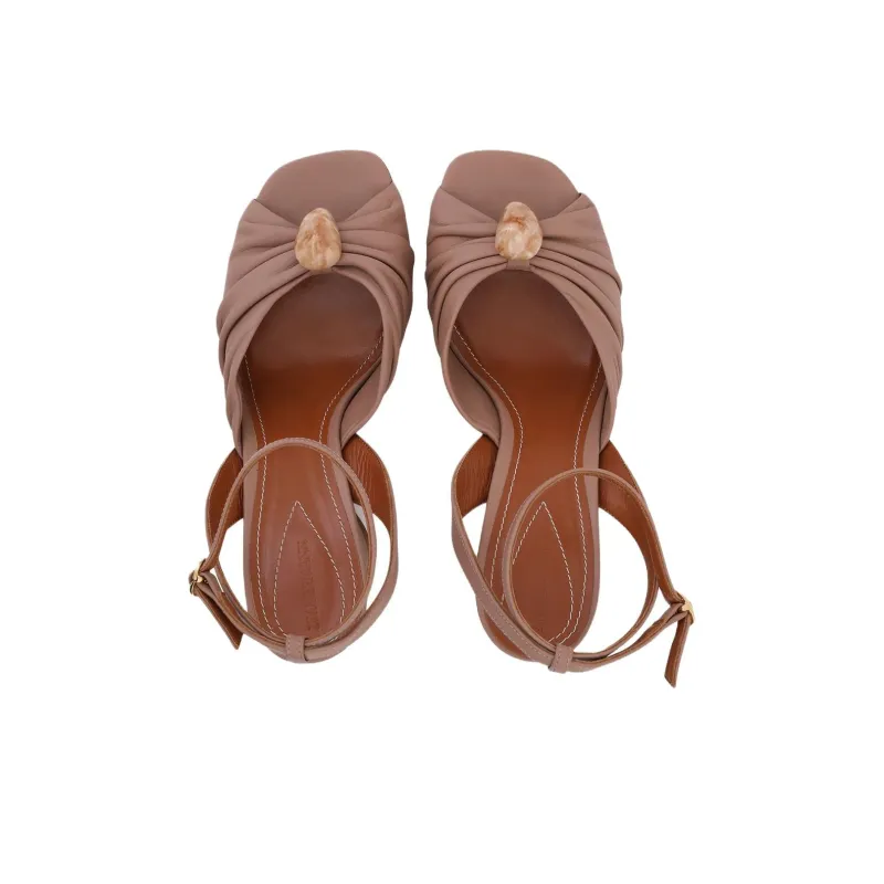 Zimmermann Gleam One Strap Sandals 8.5cm Women's Nude Pink-4