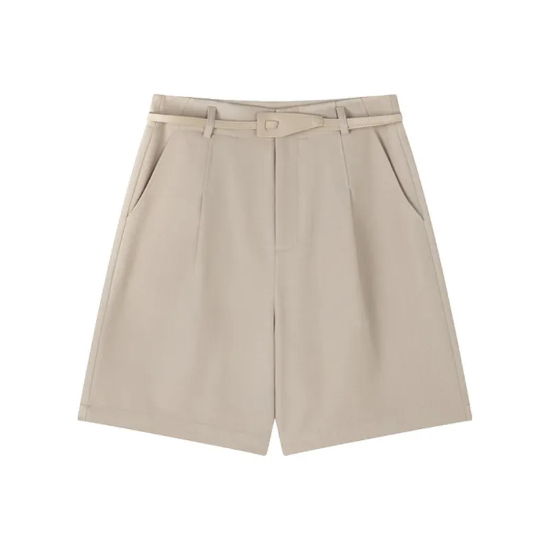 IHIMI Casual Shorts Women's Beige-2