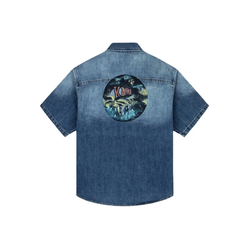 KARL LAGERFELD SS25 Shirt Men's Pink Blue-1