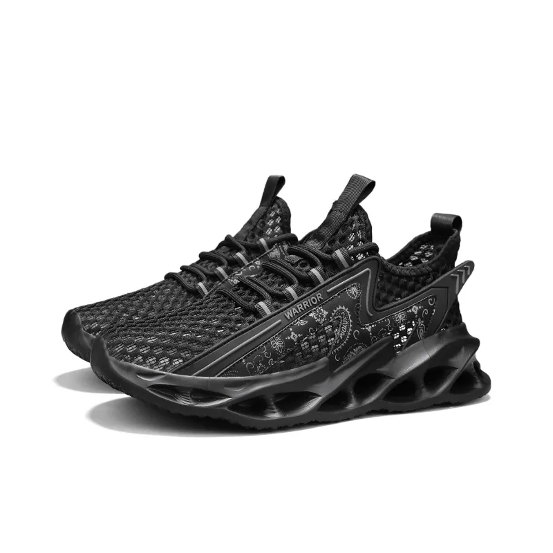 WARRIOR Running Shoes Men Low Top Black-0