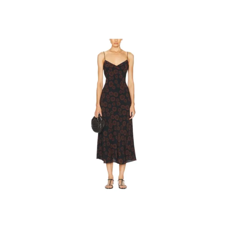 Matteau Slip Dress Women's Black Red-0