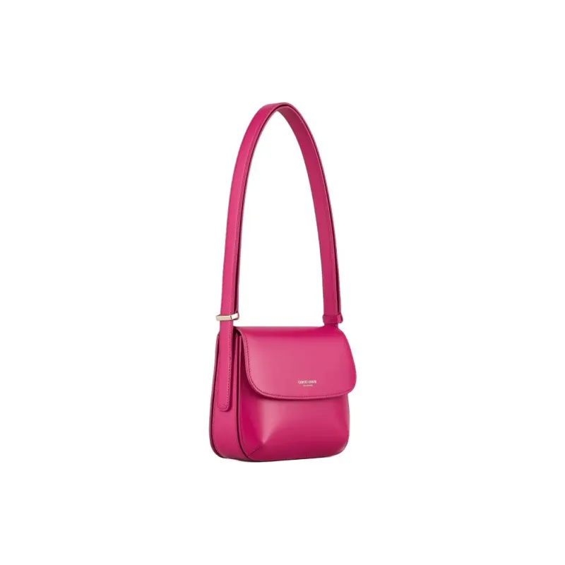 AMANI Cow Leather Shoulder Bag Trumpets Women's Rose Red-1