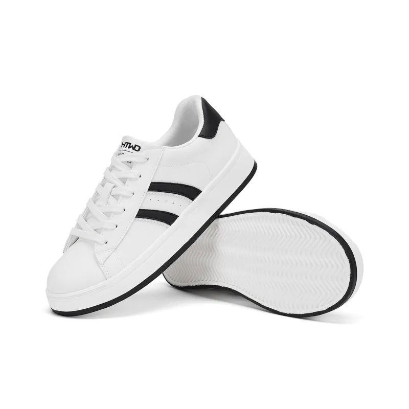 Hotwind Versatile White Sneakers Abrasion Resistant Slip Resistant Low Top Skateboard Shoes Women's-9