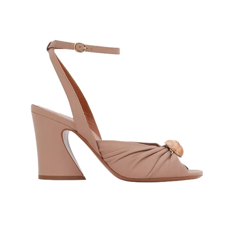 Zimmermann Gleam One Strap Sandals 8.5cm Women's Nude Pink-1