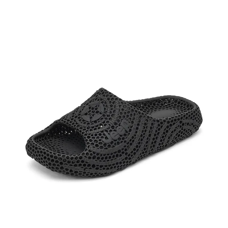 Jeep Cushioning Antibacterial Slip Resistant Quiet 3D Printed Slippers Unisex-1
