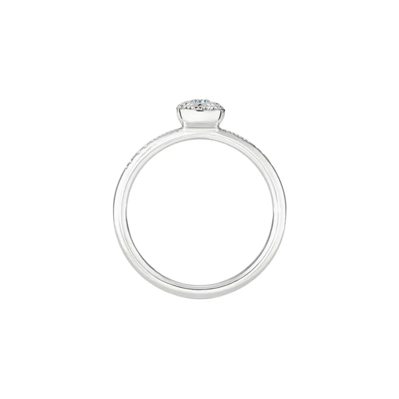 De Beers 18K White Gold, Diamond Rings Unisex Silver-2