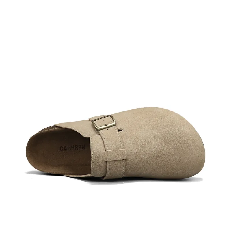 Colorful Creations Leather Patchwork Quiet Slip Resistant Closed Toe Slippers Men's-4