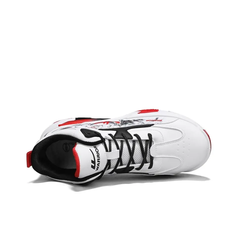 WARRIOR Basketball Shoes Men Low Top Red-2
