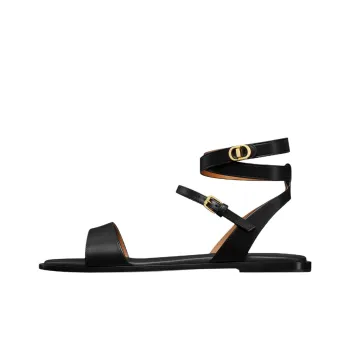 DIOR 30 Montaigne One Strap Sandals Women's Black