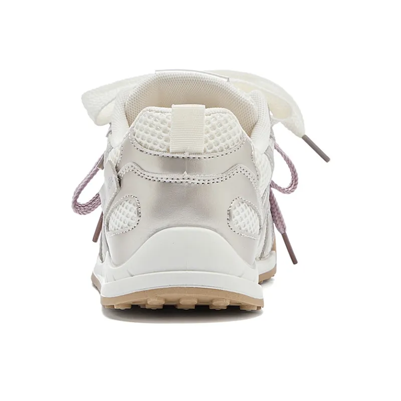 La Chapelle Abrasion Resistant Low Top Casual Shoes Women's Beige Purple-4