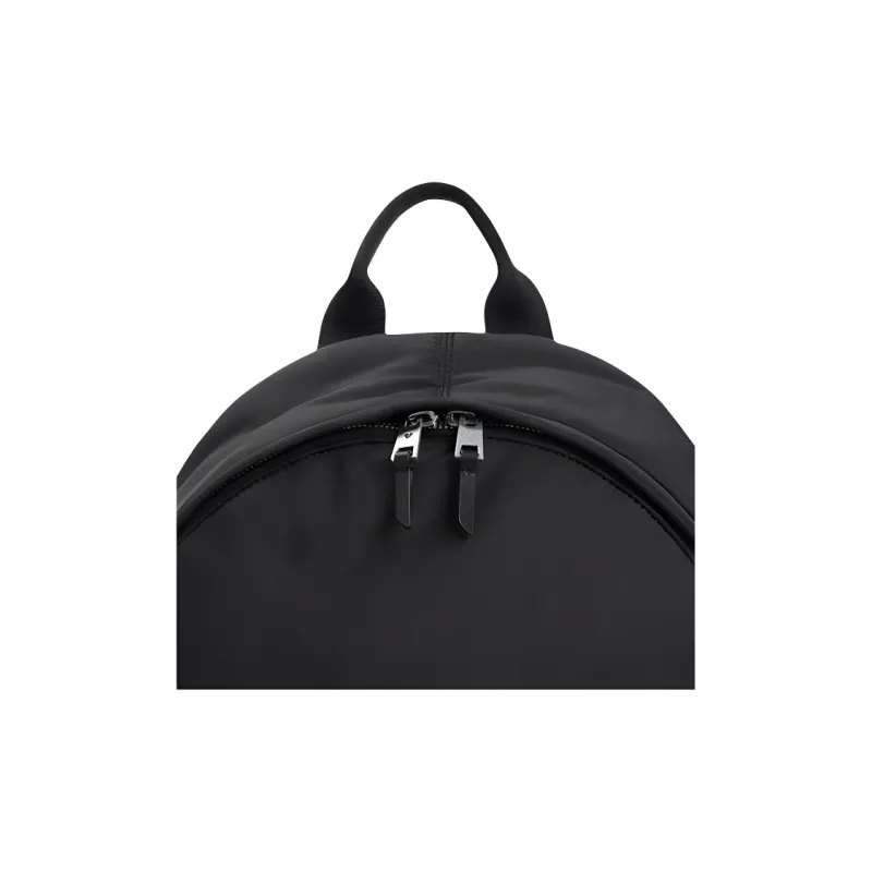 Ami Paris Logo Plaque Zipped Backpack-4