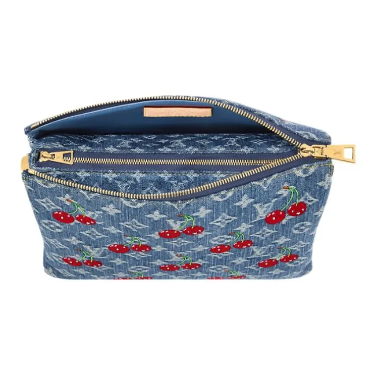 LOUIS VUITTON X Takashi Murakami Cherry Coussin Pm Denim Monogram-3