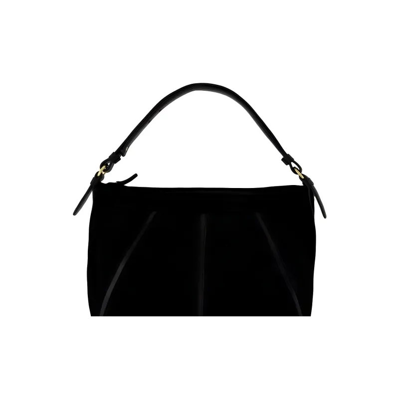 Rouje Calfskin Shoulder Bag, Crossbody Bag, Handbag Women's Black-3