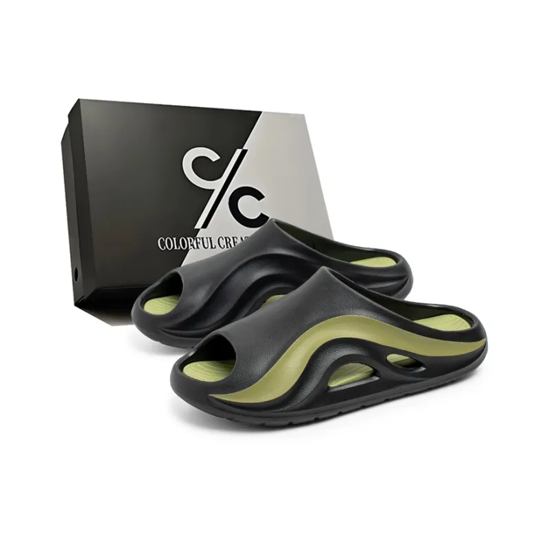 Colorful Creations EVA Slip Resistant Abrasion Resistant Quiet Slide Slippers Men's-6