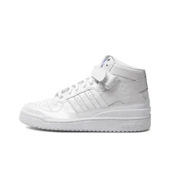 Adidas Forum Mid Abrasion Resistant Mid Top Skateboard Shoes Unisex White