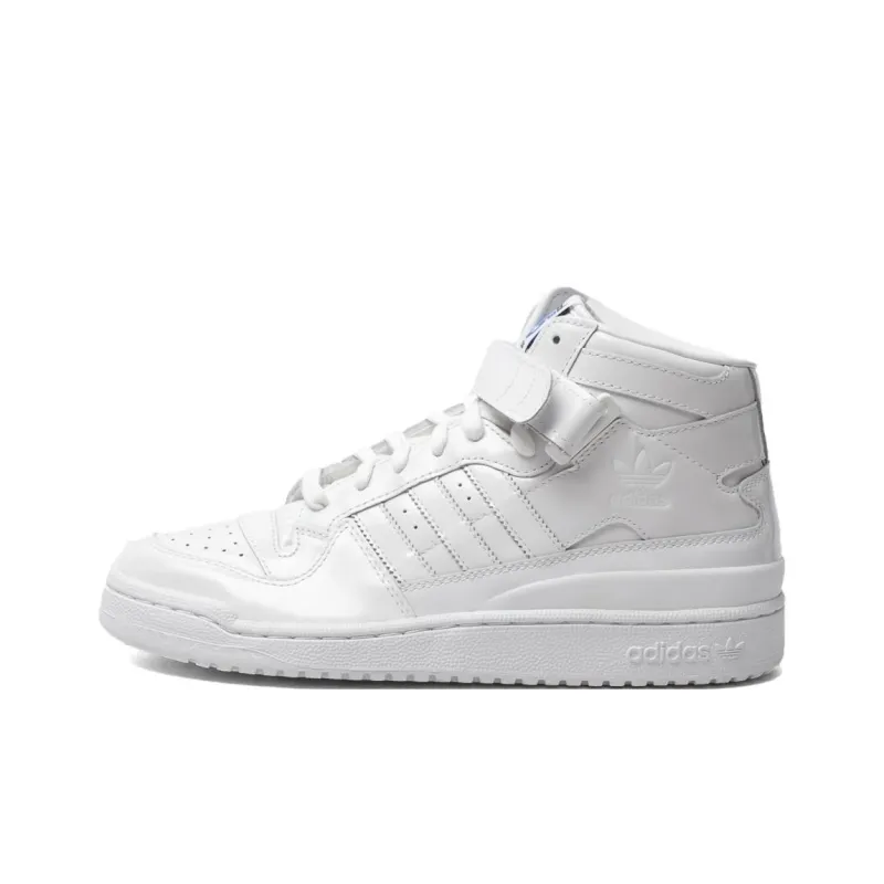 Adidas Originals FORUM Abrasion Resistant Mid Top Skateboard Shoes Unisex White-0