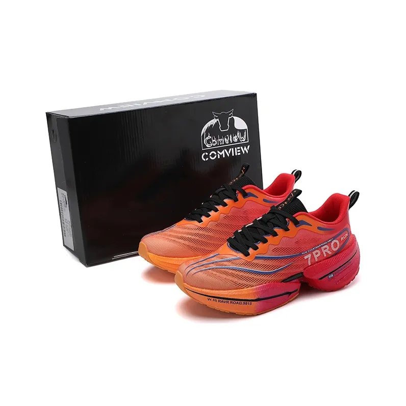 COMVIEW Running Shoes Unisex Low Top Obsidian Black/Radiant Blue Star/Dreamy World-42