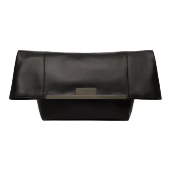MaxMara Cow Leather Clutch, Crossbody Bag, Shoulder Bag Tubas Women's Black