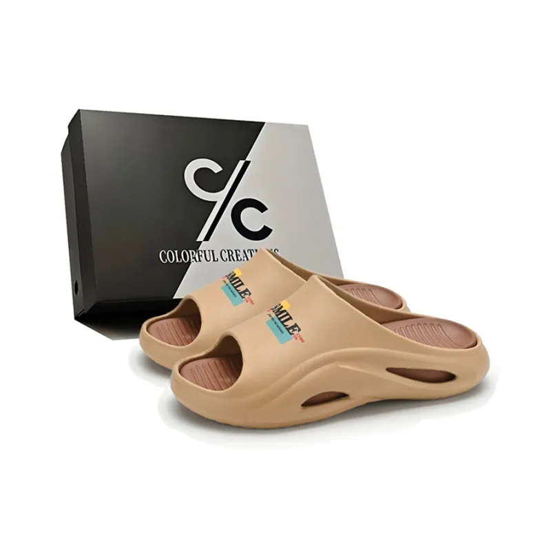 Colorful Creations EVA Slip Resistant Abrasion Resistant Quiet Slide Slippers Men's-18