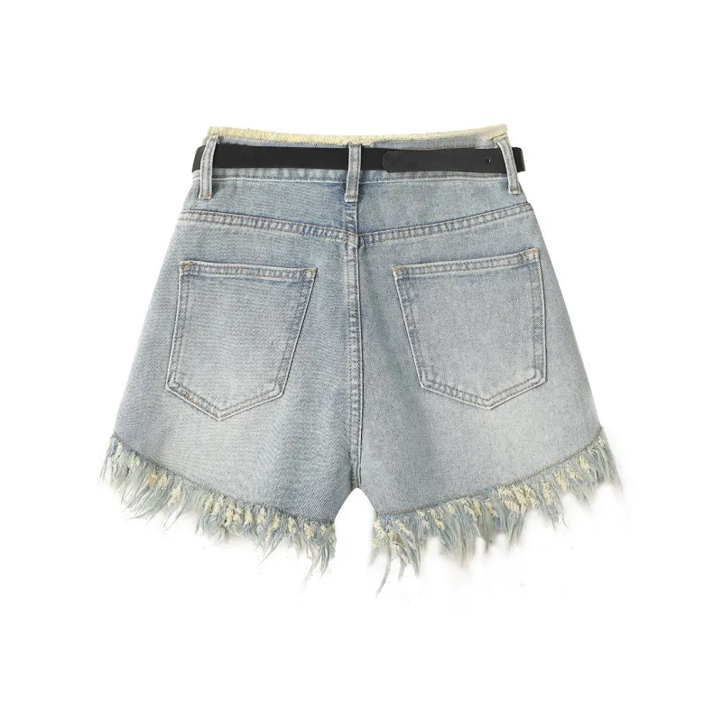 Bejirog Denim Shorts Women's Light Blue-1