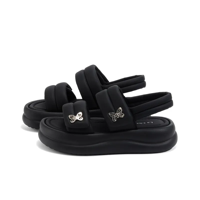 La Chapelle Beach Sandals Women's Black-2
