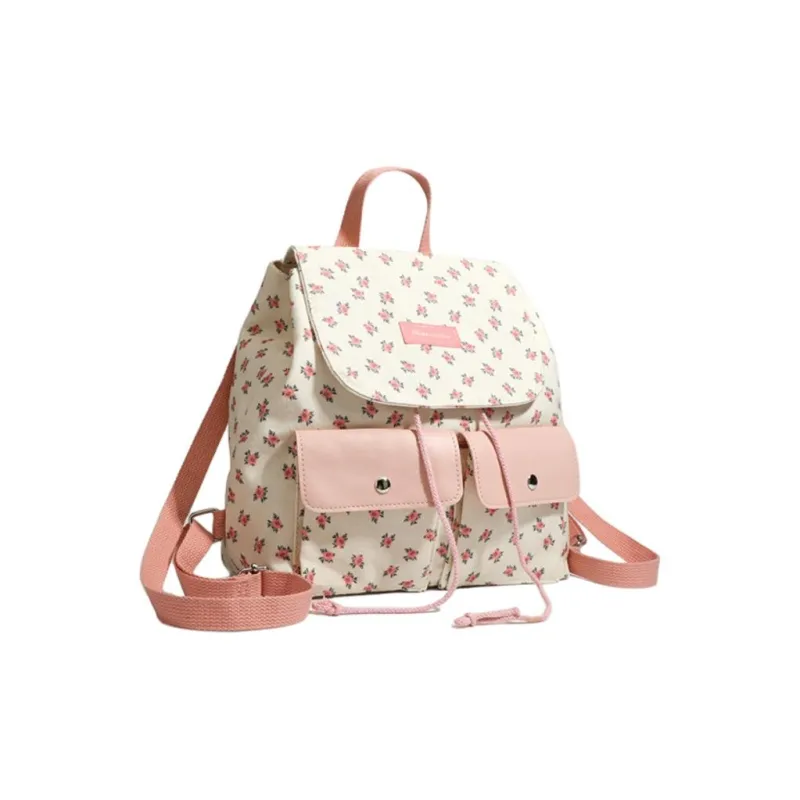 NX DOUGHNUT Canvas Backpack Regular Women's Pink-2