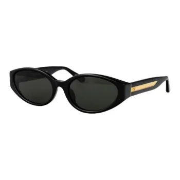 Linda Farrow Acetate Oval Sunglasses Women's Black