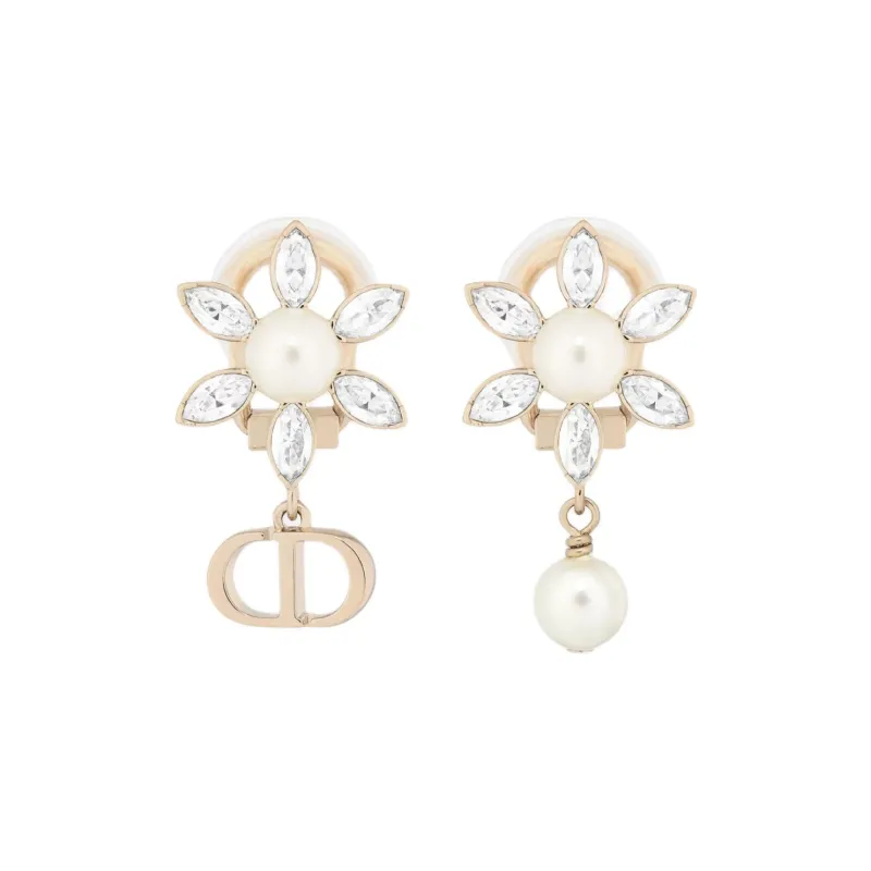 DIOR Metal Clip On Earrings Women's Gold-0