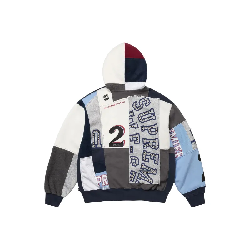 Supreme Patchwork Zip Up Hooded Sweatshirt SS25-1