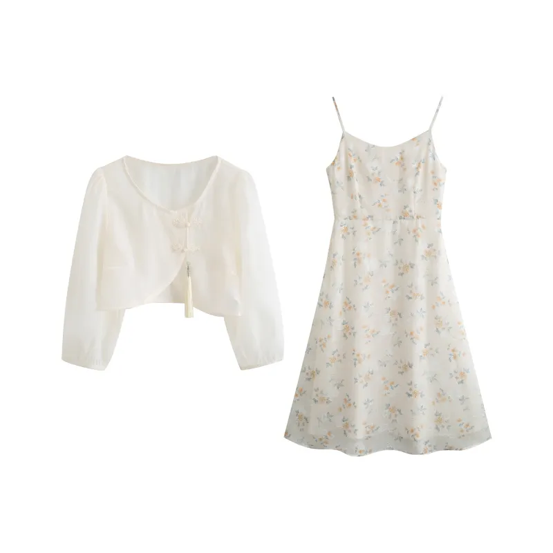 SEAR OFFICIAL Short Sleeved Dresses Women's White Set-0