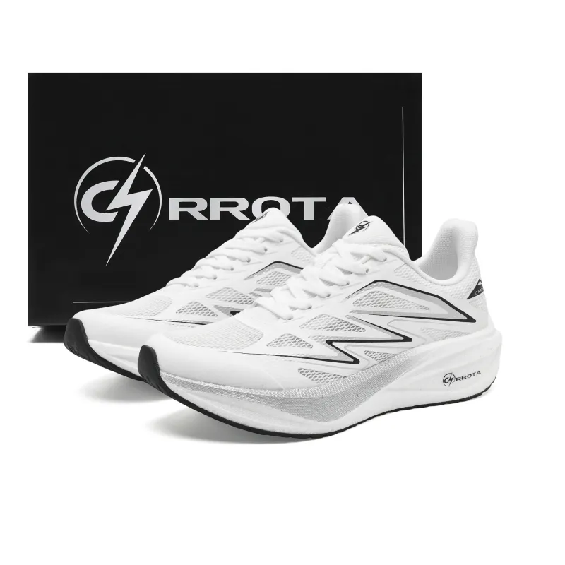 CHRROTA Low Top Running Shoes Unisex Silver White Swift Fly-0